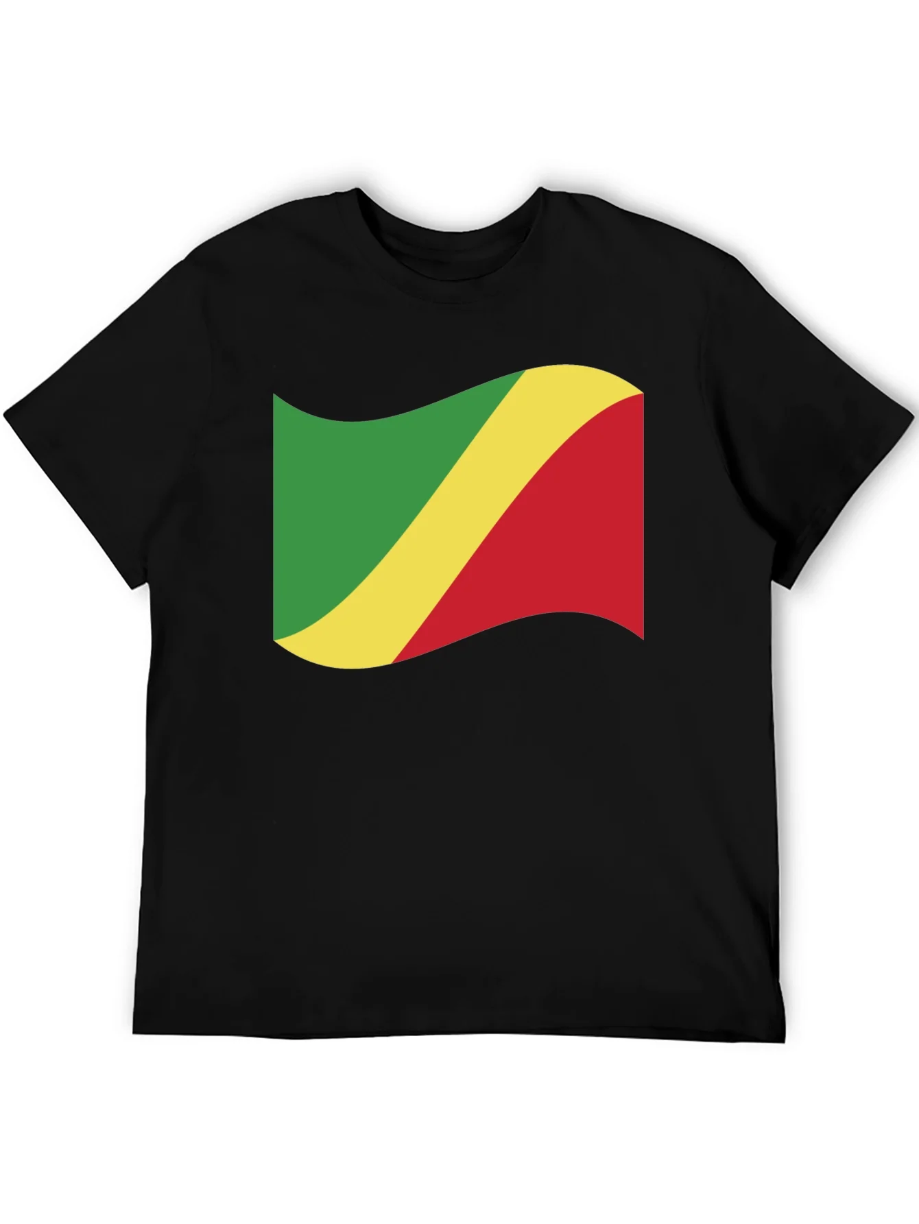 Republic of the Congo Flag Black T-Shirt