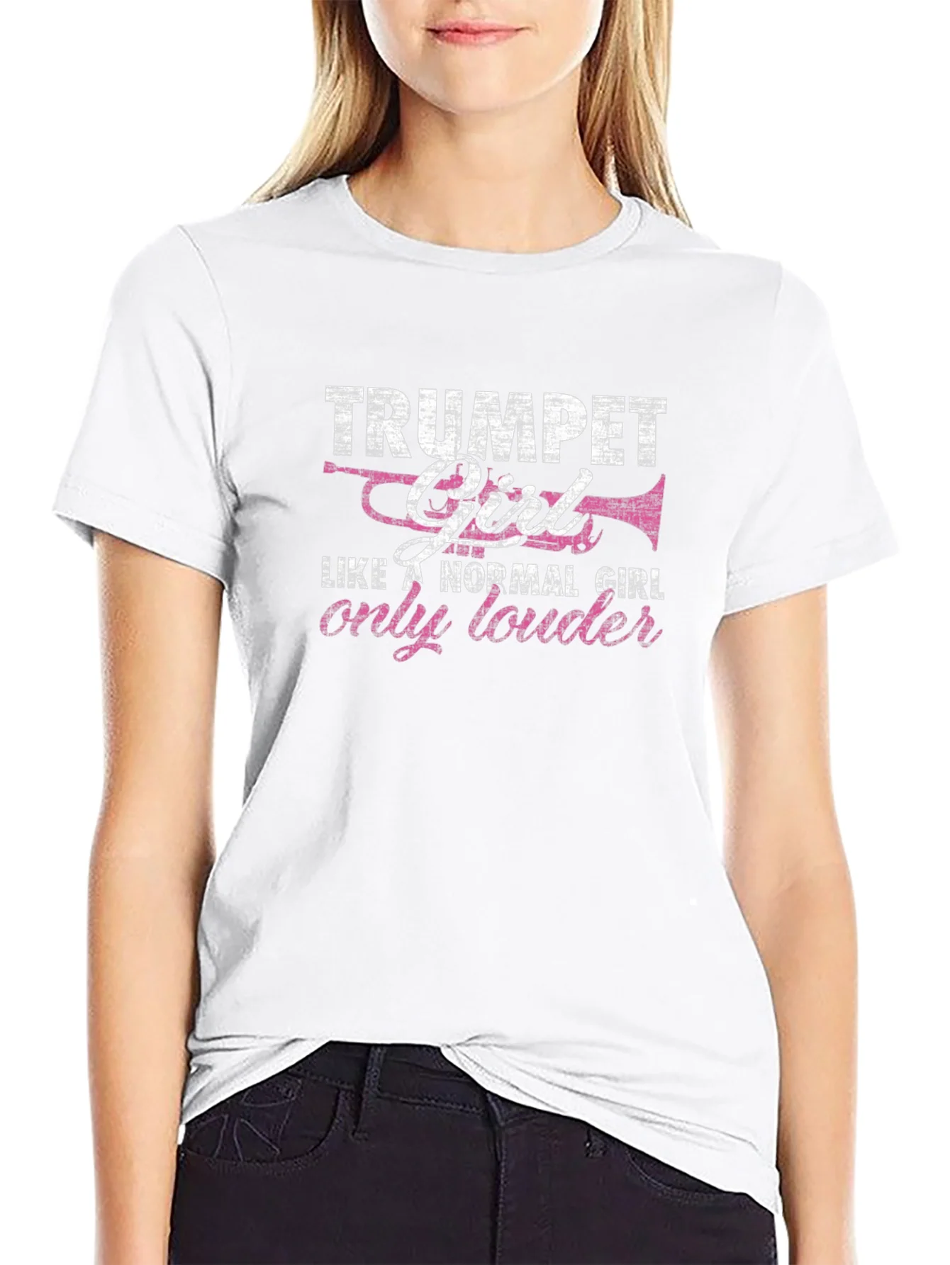 Trumpet Girl Graphic Tee - Musicians Shirt