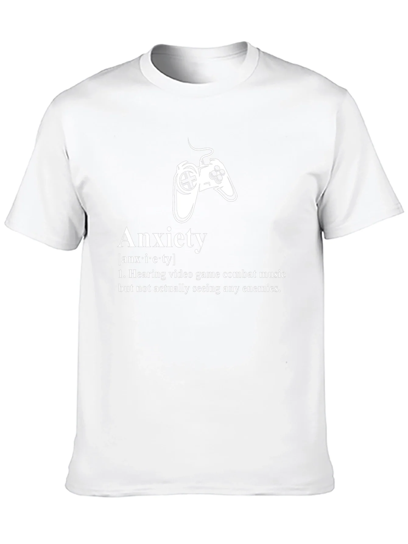 Anxiety Gamer T-Shirt - Combat Music No Enemies