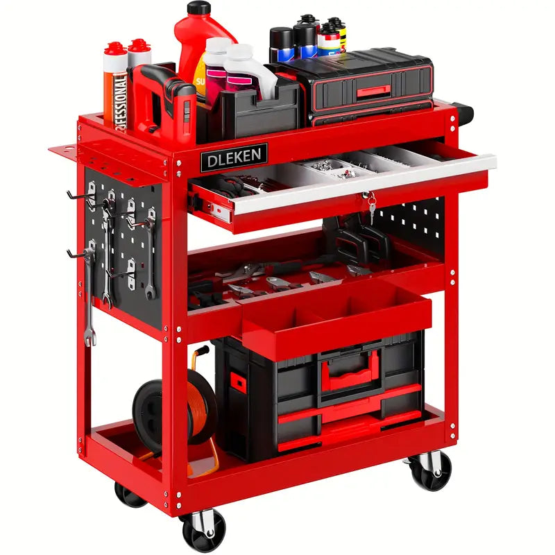 "Mobile Tool Carts: Easy Maneuverability & Ample Storage for Workshop Tasks"