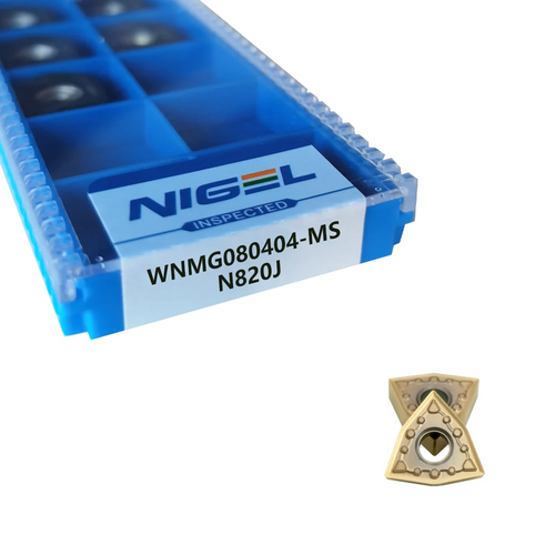 China Distributor NIGEL Hard Alloy Blades Carbide Inserts WNMG080404-MS N820J Turning Tools Replacement Mitsubishi