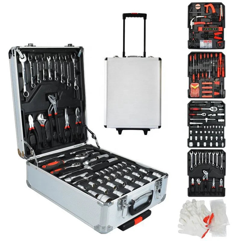 499 Piece Household Trolley Ratchet Wrench Hardware Tool Set Customizable OEM Hard Case Packaging