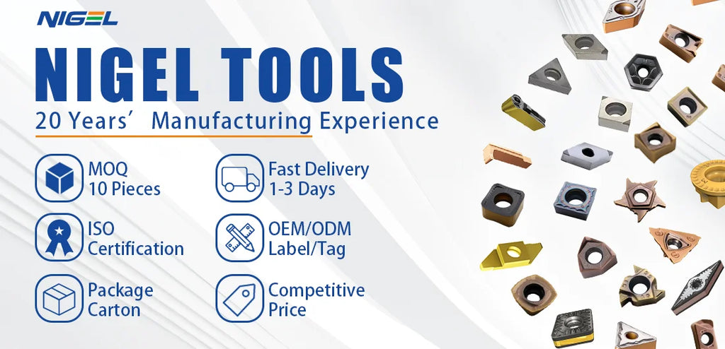 China Distributor NIGEL Hard Alloy Blades Carbide Inserts WNMG080404-MS N820J Turning Tools Replacement Mitsubishi