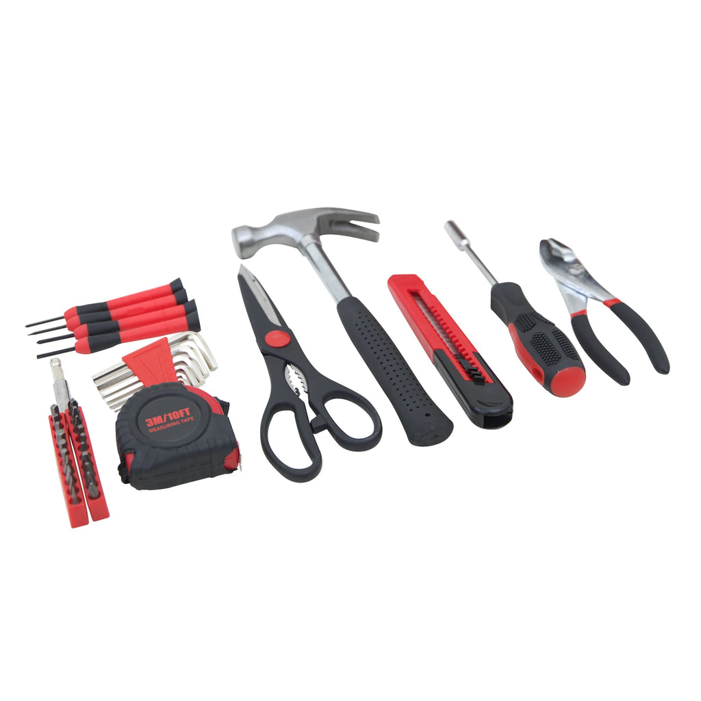 Home Hardware Tool Sets Customizable OEM Kit with Wrenches Scissors Bits Socket Pliers Hard Case Plastic Boxes Hand-Power Source