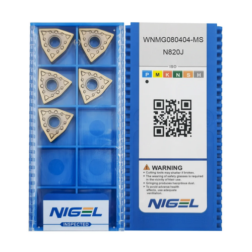 China Distributor NIGEL Hard Alloy Blades Carbide Inserts WNMG080404-MS N820J Turning Tools Replacement Mitsubishi