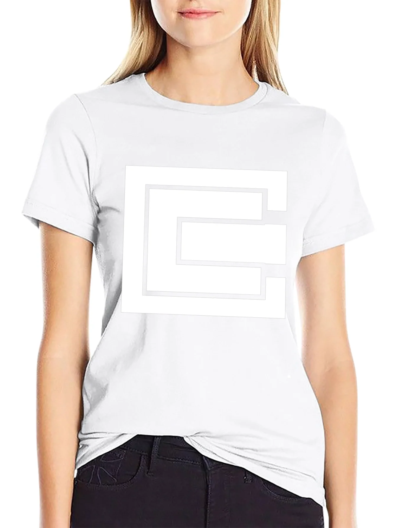 Geometric Square Black T-Shirt
