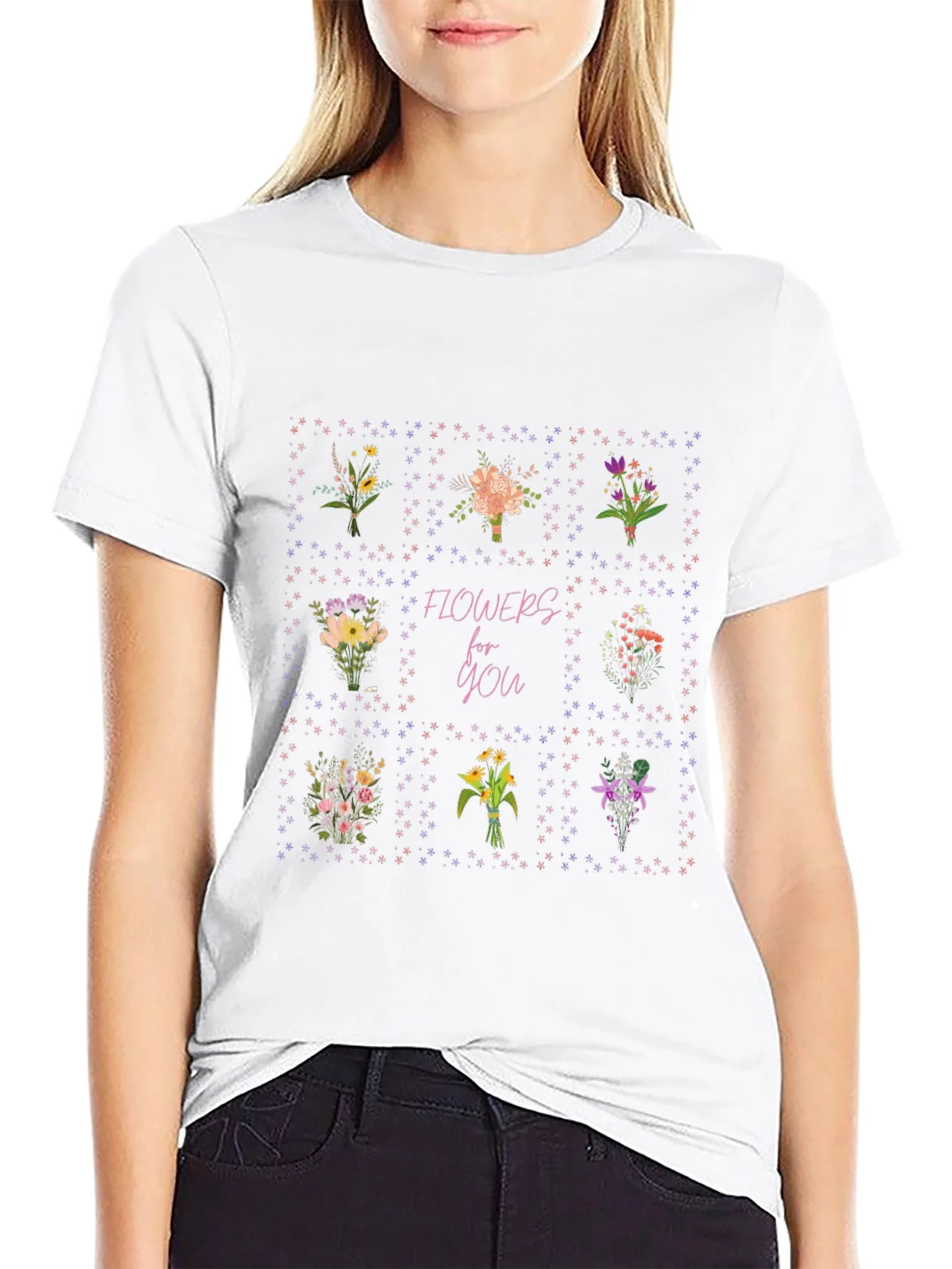 Floral Bouquet T-Shirt - Flowers for You Graphic Tee