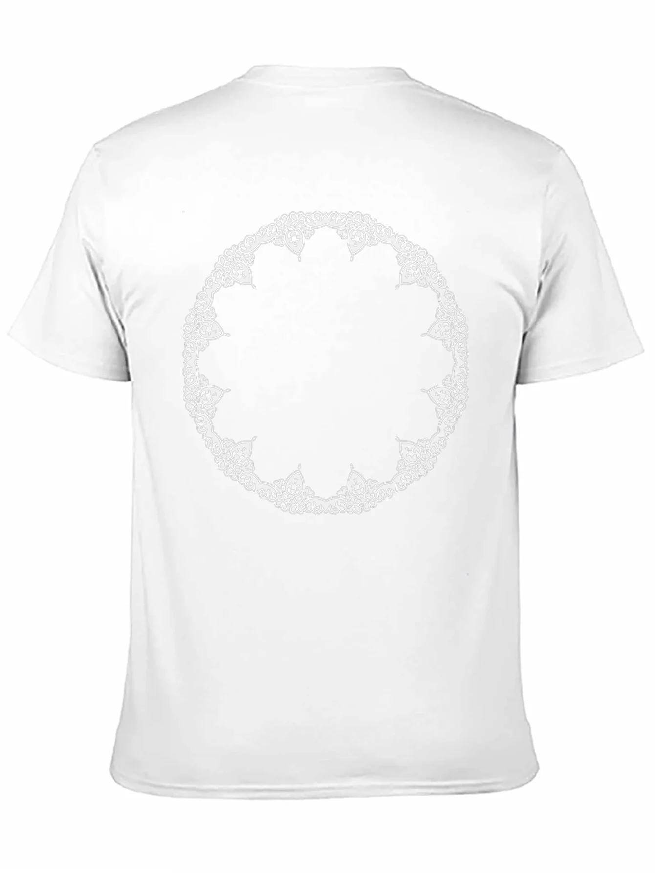 Black T-Shirt with Ornate Circle Design