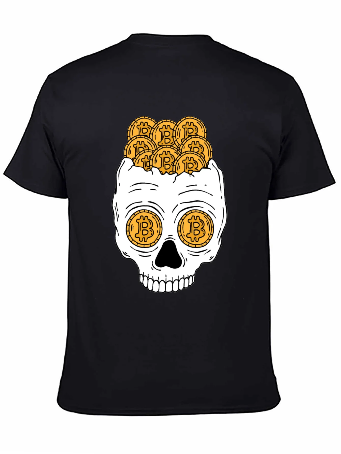 Bitcoin Skull Graphic T-Shirt - Crypto Currency Tee