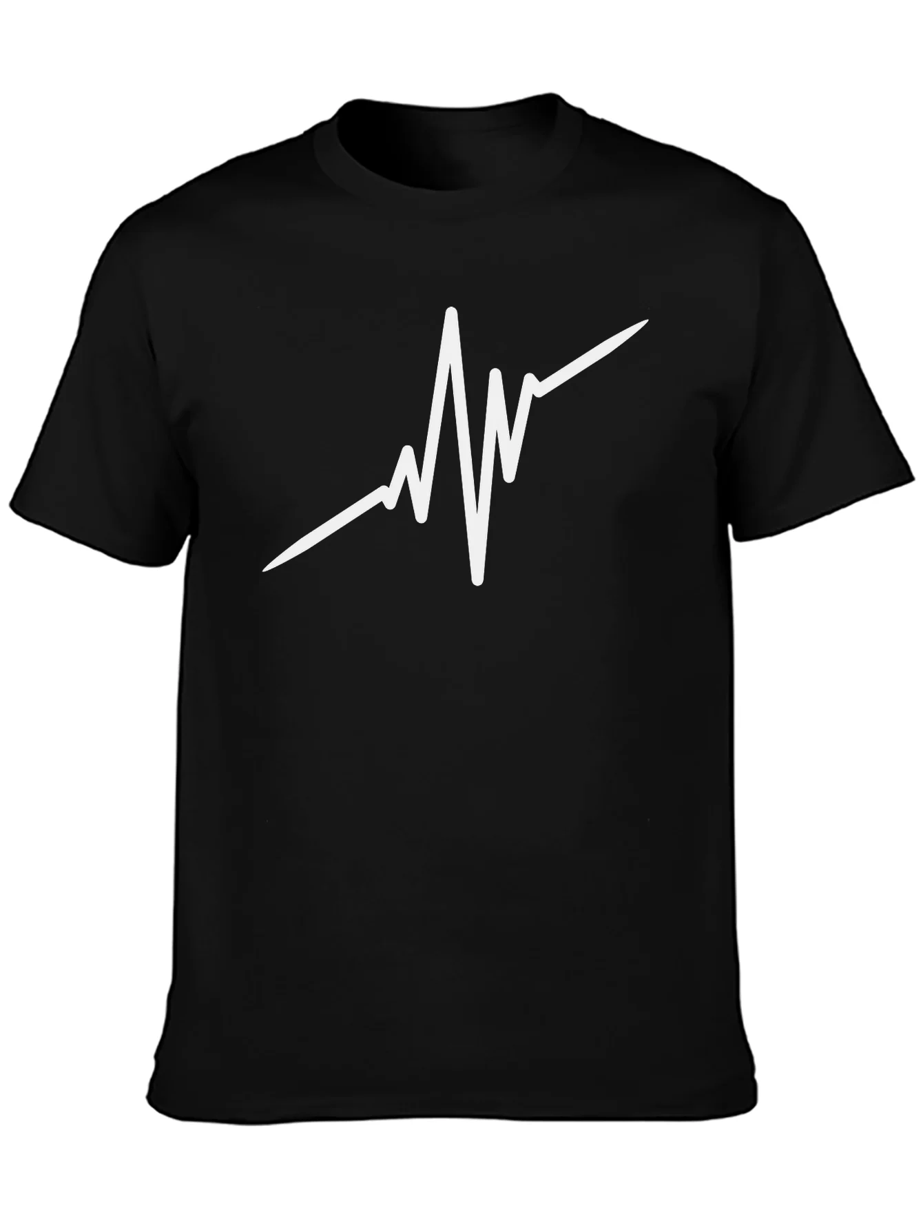 Heartbeat Graphic Black T-Shirt