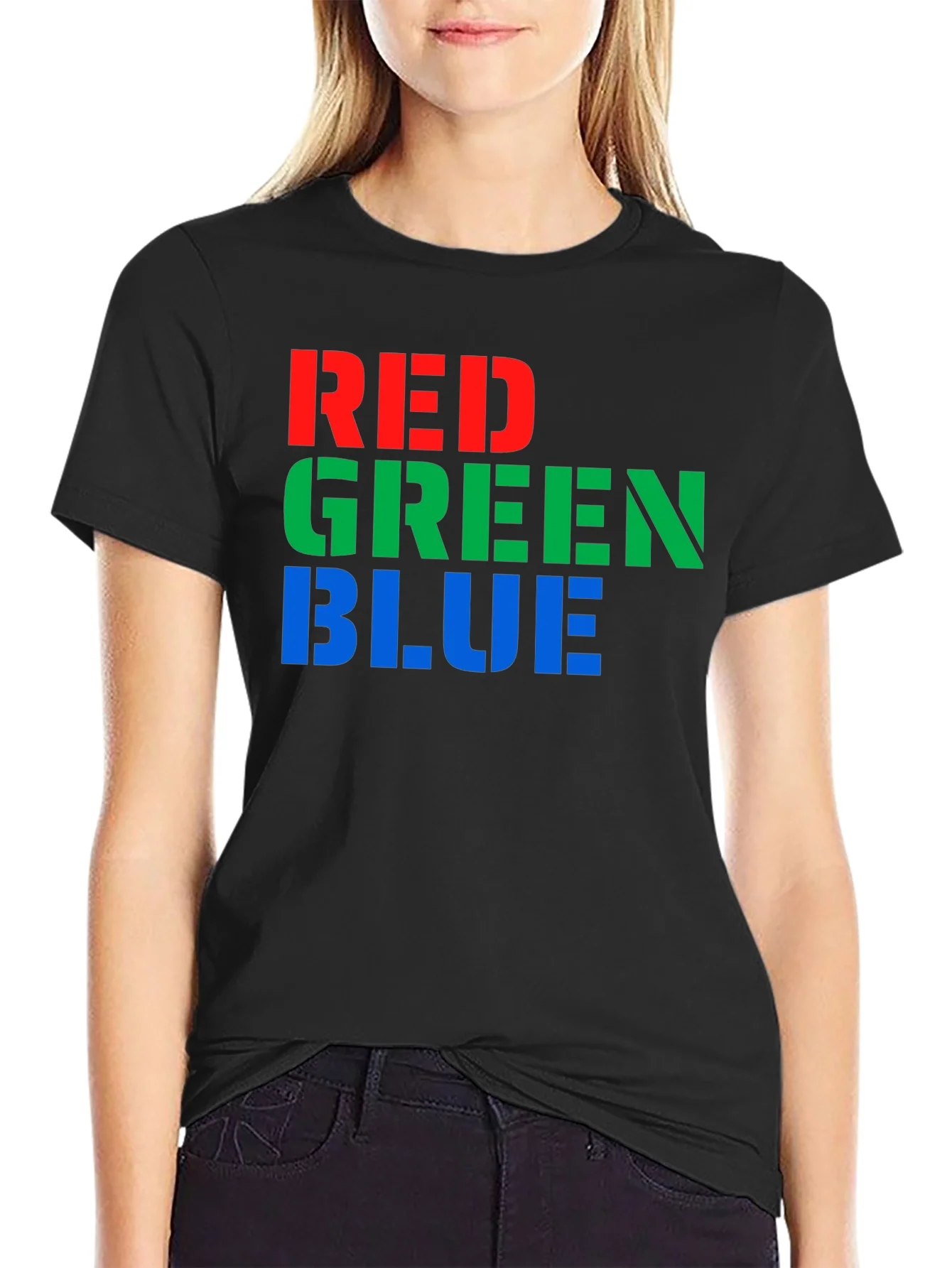 RGB Color Block T-Shirt - Red Green Blue Graphic Tee