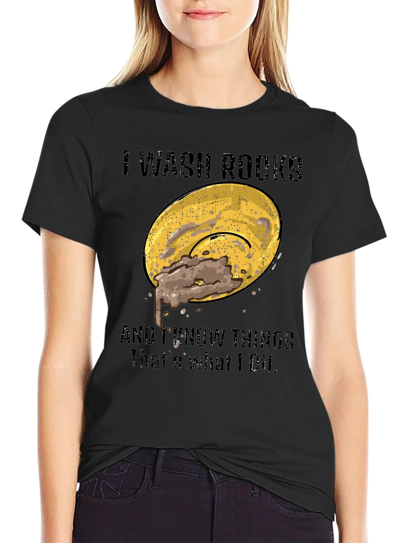 I Wash Rocks T-Shirt - Novelty Humor Graphic Tee
