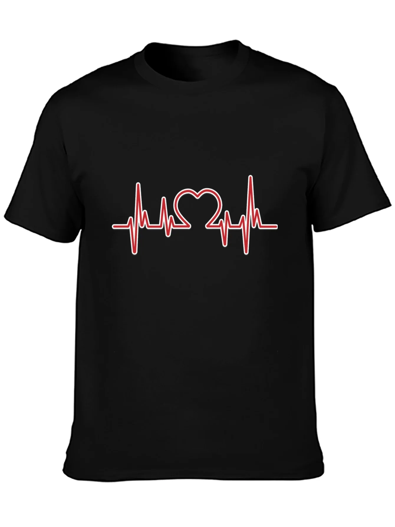 Heartbeat Heart Love Design T-Shirt